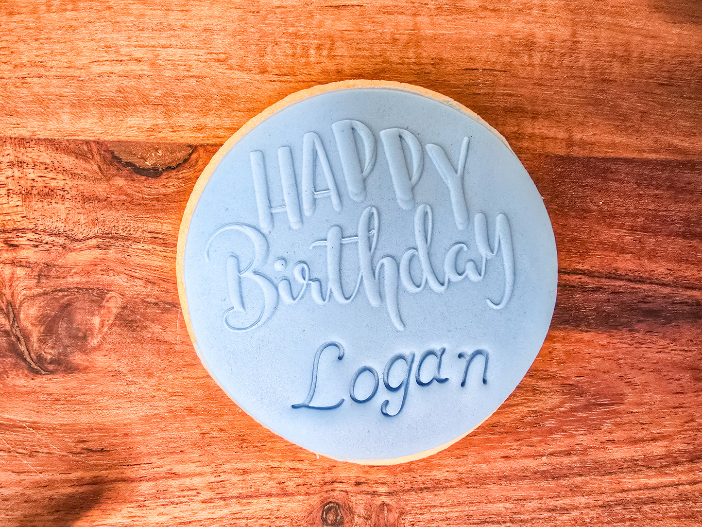 Name-personalised Happy Birthday- Fondant sugar cookies