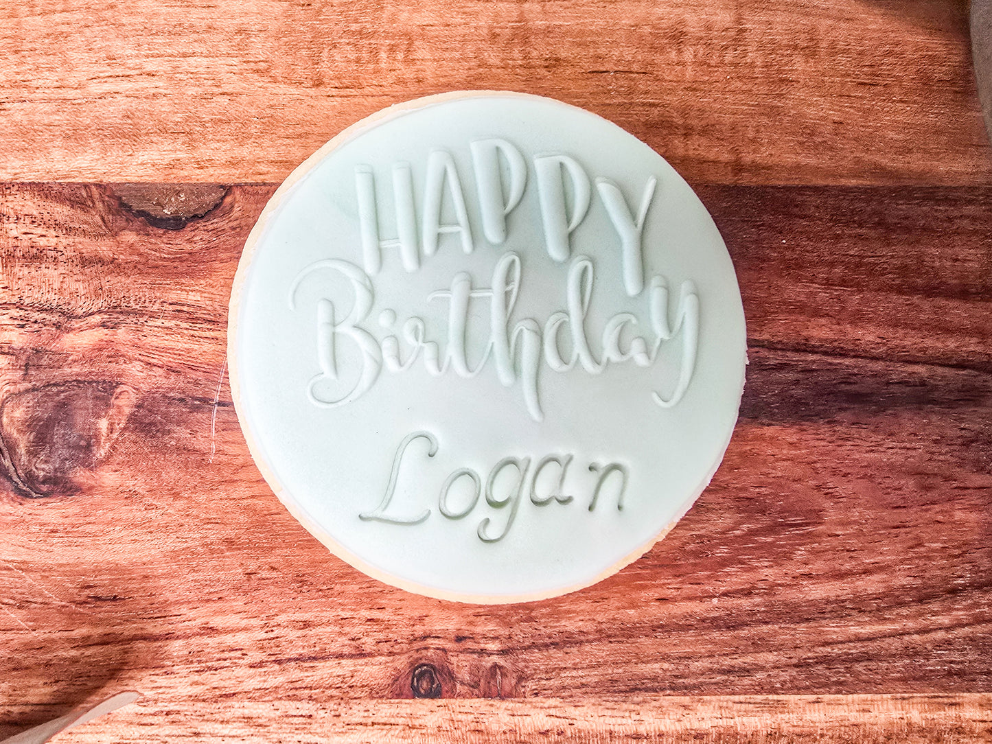 Name-personalised Happy Birthday- Fondant sugar cookies