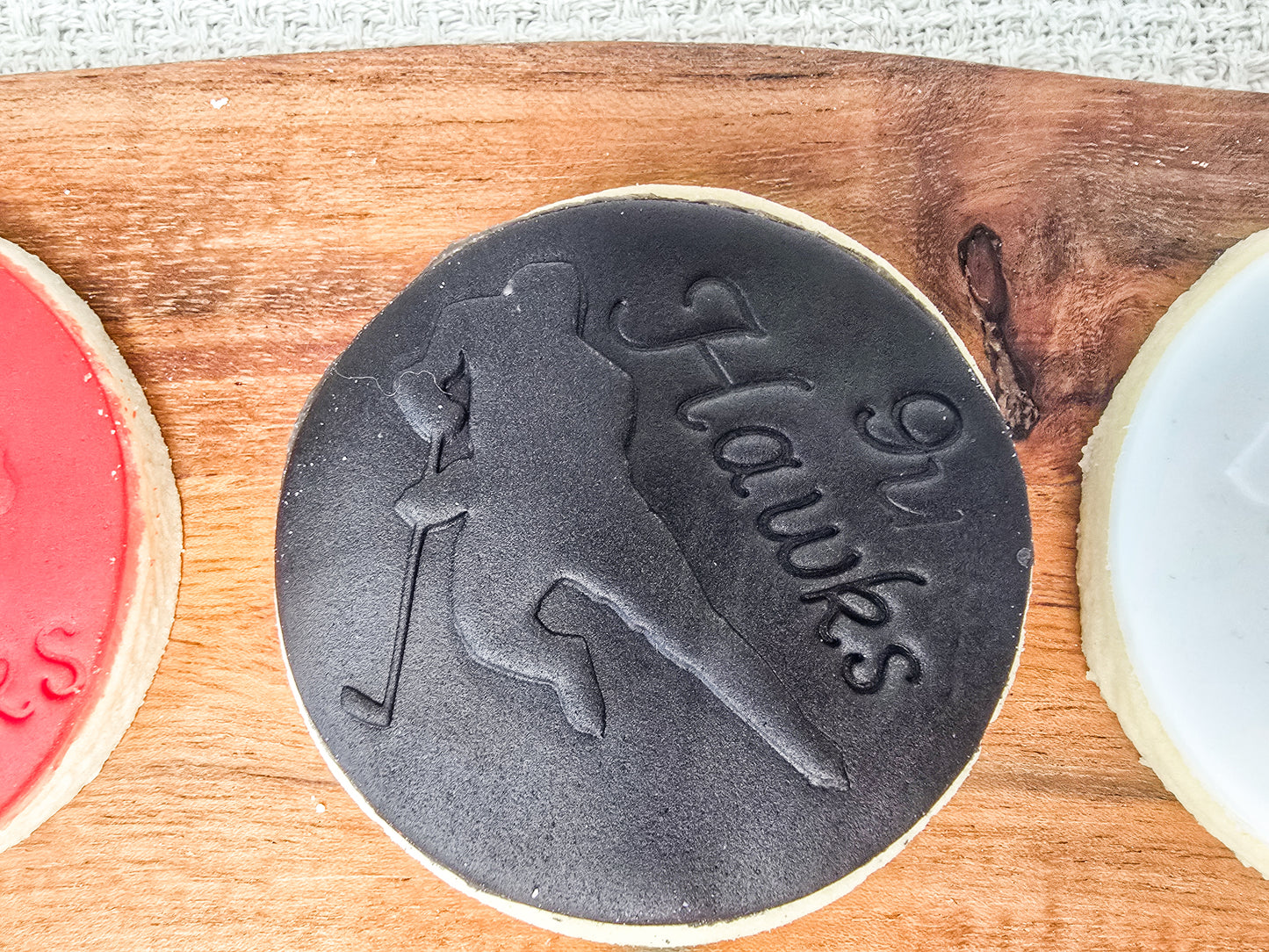 Ice Hockey Player Fondant Sugar Cookie