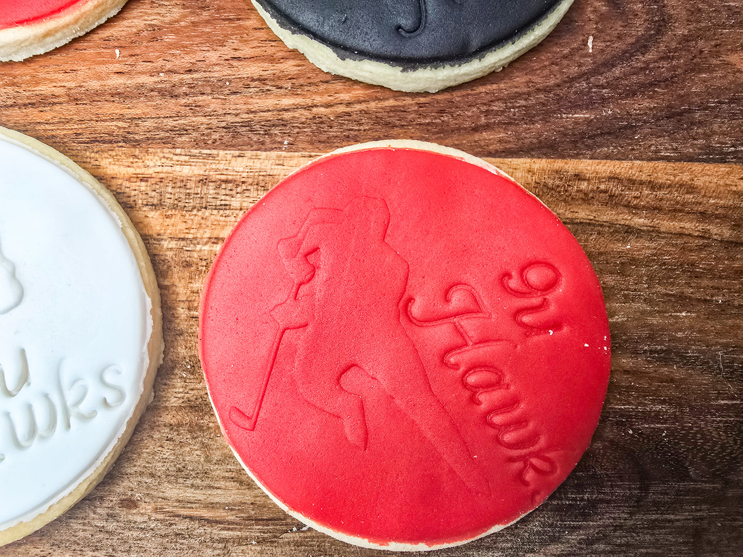Ice Hockey Player Fondant Sugar Cookie