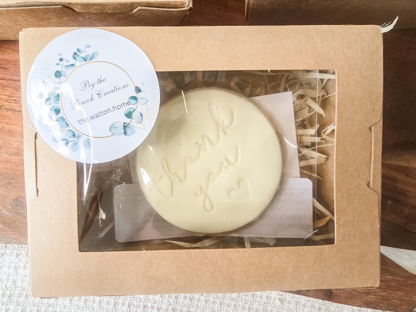 Gift boxed Thank you with heart detail- Fondant sugar cookies (Copy)