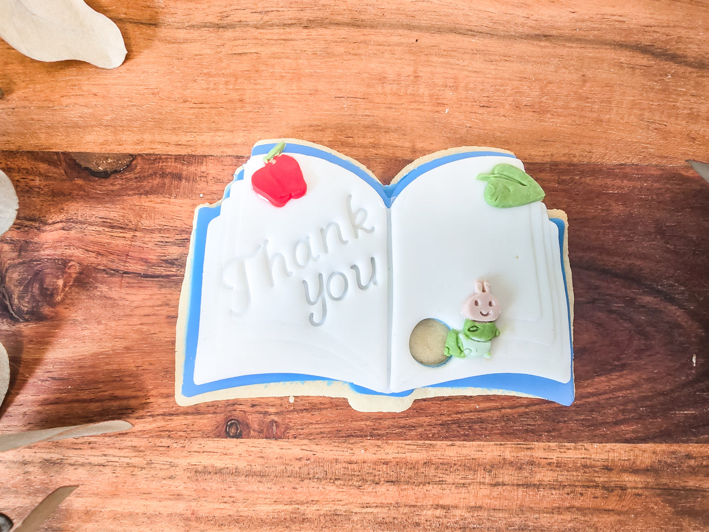 Teacher Appreciation- Book - Fondant sugar cookies