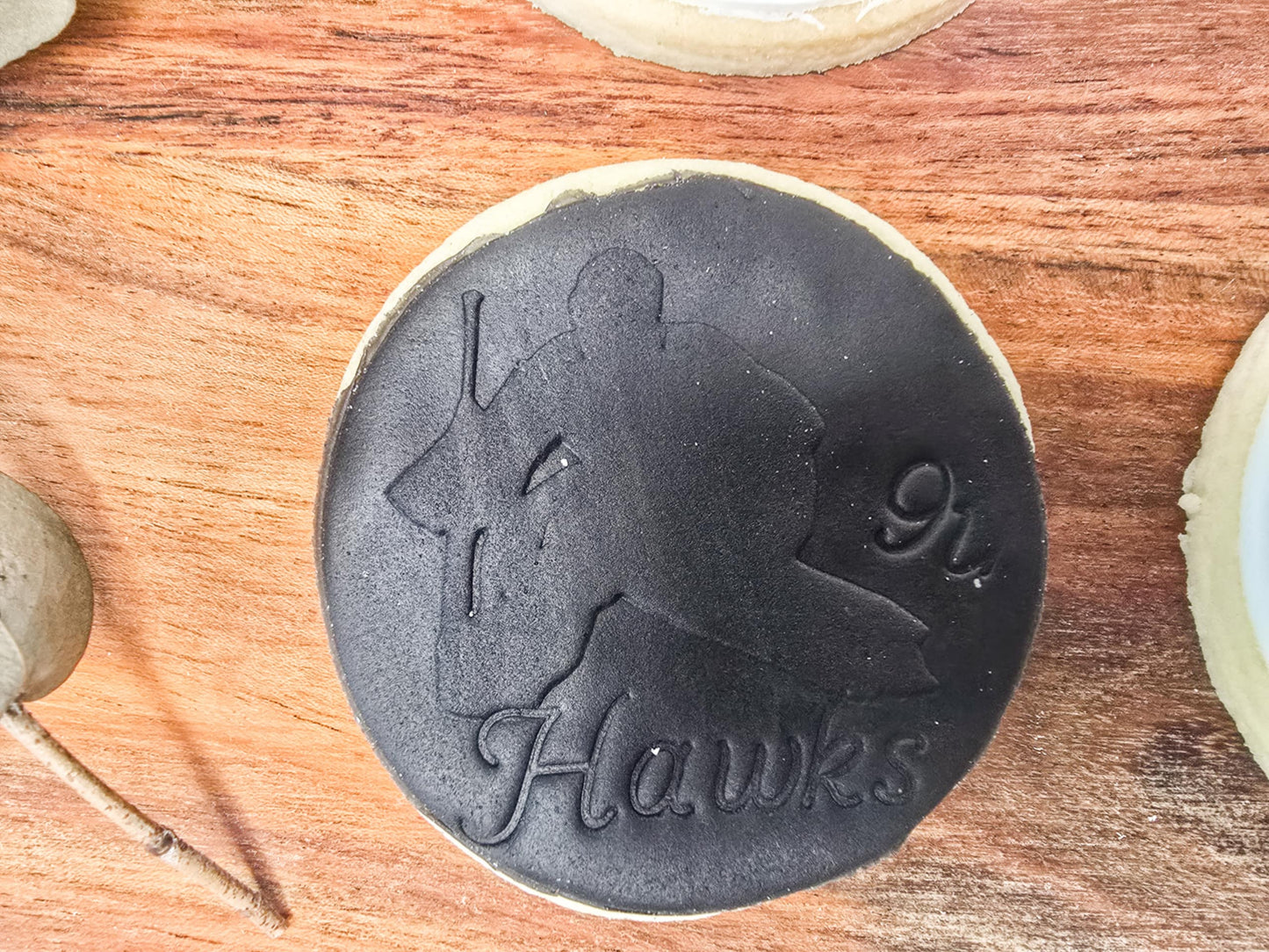 Ice Hockey Player Fondant Sugar Cookie