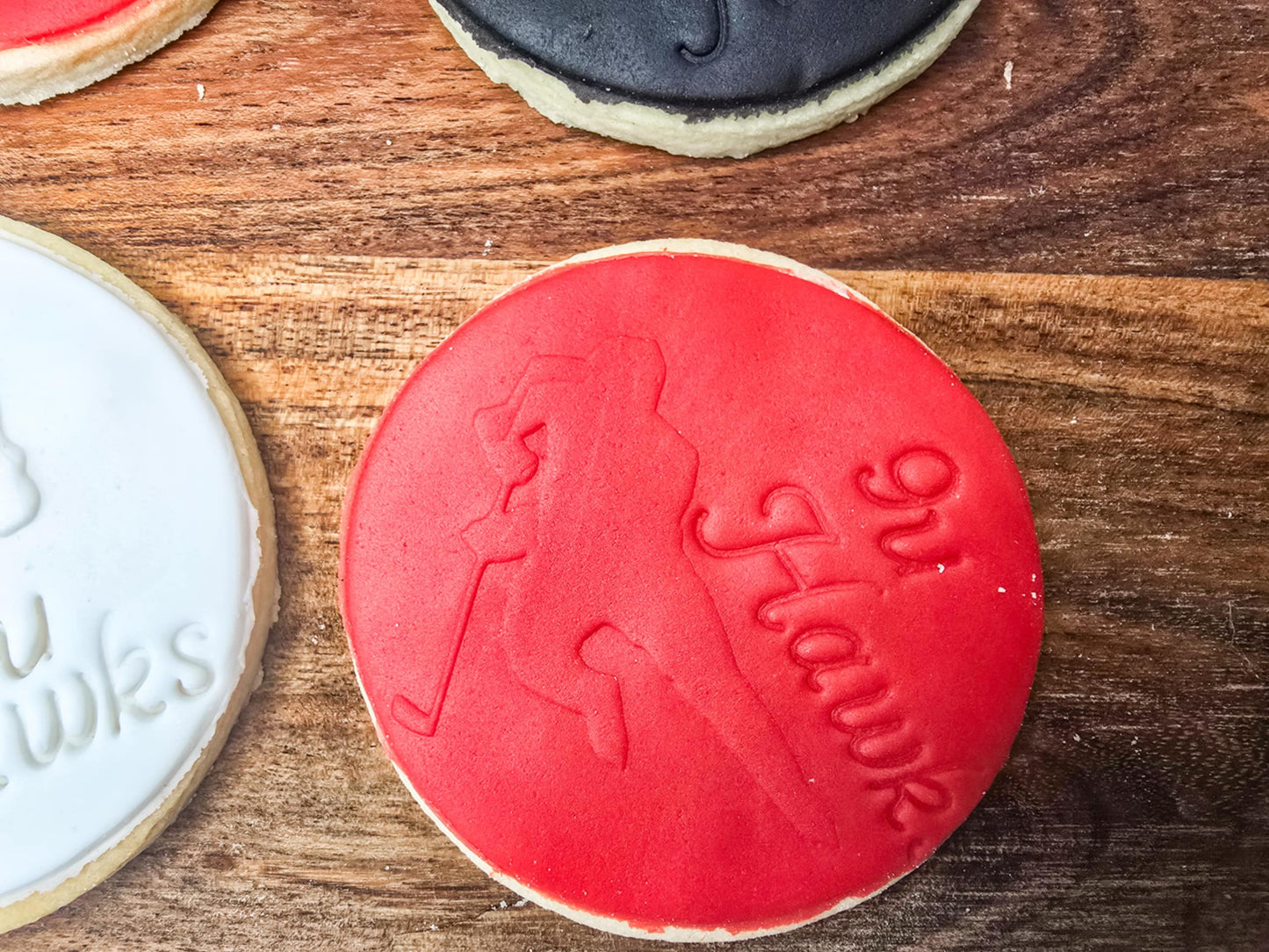 Ice Hockey Player Fondant Sugar Cookie