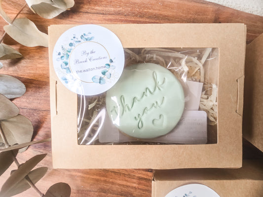 Gift boxed Thank you with heart detail- Fondant sugar cookies (Copy)