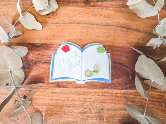 Teacher Appreciation- Book - Fondant sugar cookies