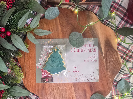 Single Christmas Sugar Cookie on card