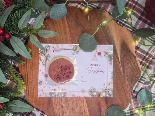 Single Merry Christmas Cookie on GIFTING CARD